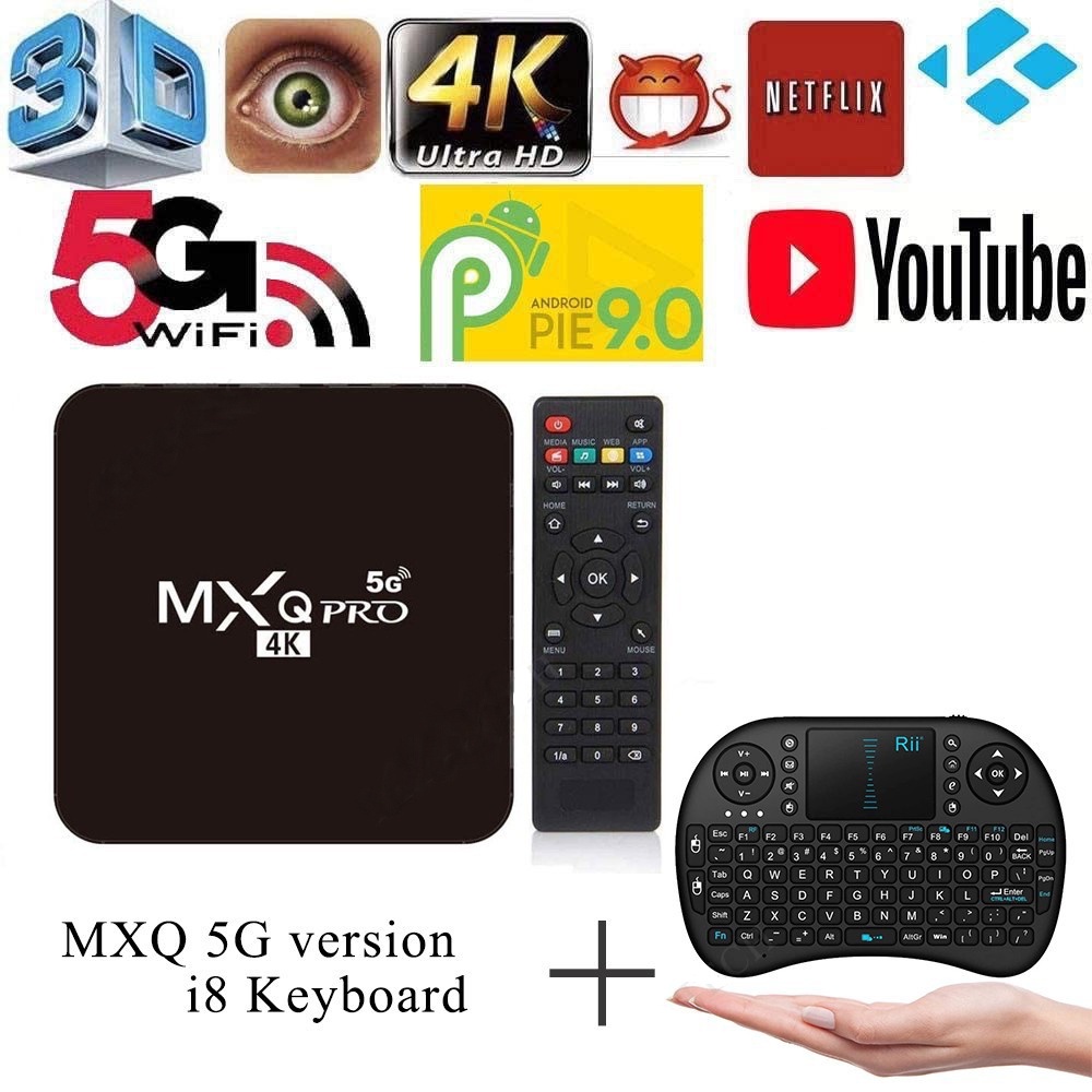 Đầu Tv Box Mxq Pro Android 16Gb + 256Gb 11.1 Smart 4K Ultra Hd Wi-Fi 2.4G / 5G ChấT LượNg Cao