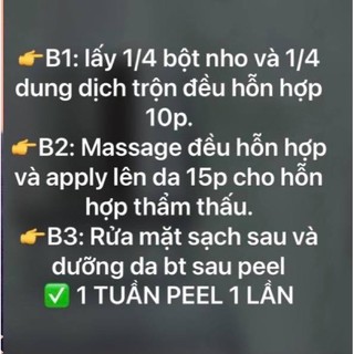[Peel Nho Hữu Cơ Organic] se khít lcl, căng bóng da 200ml