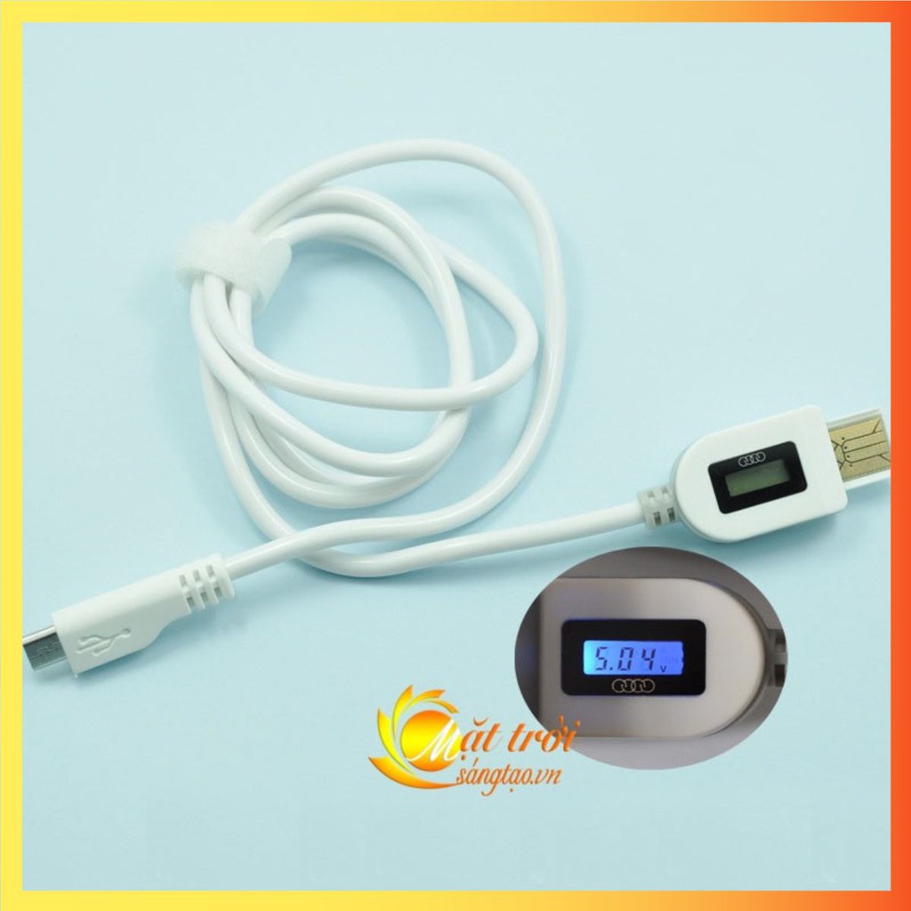 Cáp sạc micro USB đo thời gian, điện áp và dòng sạc