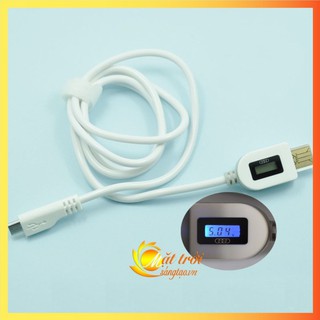 Cáp sạc micro USB đo thời gian, điện áp và dòng sạc