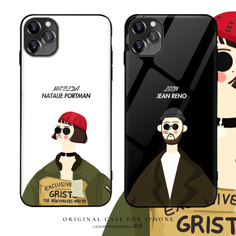 Ốp kính iphone Majilda Leon cho iphone 6 s plus 7 8 plus Xr X s max 11 11 pro max 12 mini 12 pro max Se2