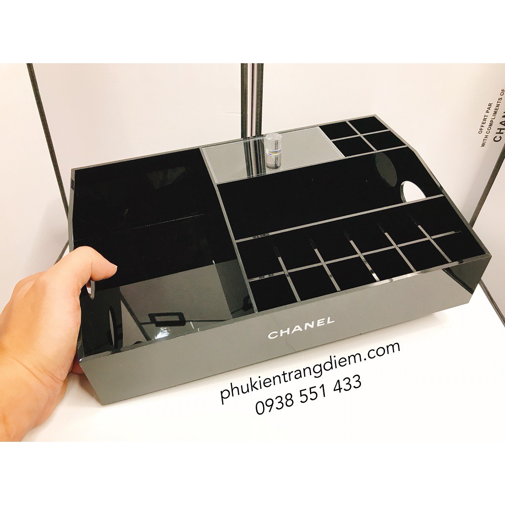 [SIZE 30CM] Khay Đựng Mỹ Phẩm Trang Điểm CH-A-N-E-L