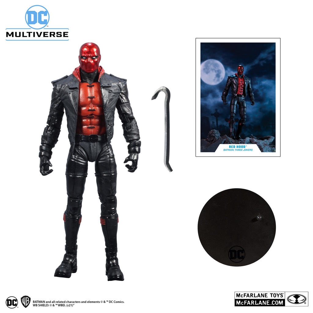 MÔ HÌNH NHÂN VẬT SIÊU ANH HÙNG DC COMICS MC FARLANE RED HOOD BATMAN: THREE JOKER