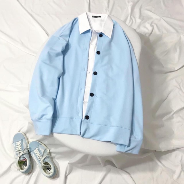 Thu ĐôngSet Áo Cardigan Basic-Sơmi Basic Unisex Ulzzang