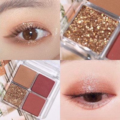 Giảm Giá Sốc!Bảng Phấn Mắt 4 Màu Rượu Vang Đỏ Thương Hiệu Lameila