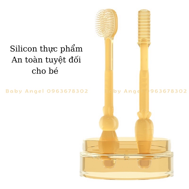 Rơ lưỡi m silicon siêu mềm cho bé, Silicon thực phẩm an toàn tuyệt đối