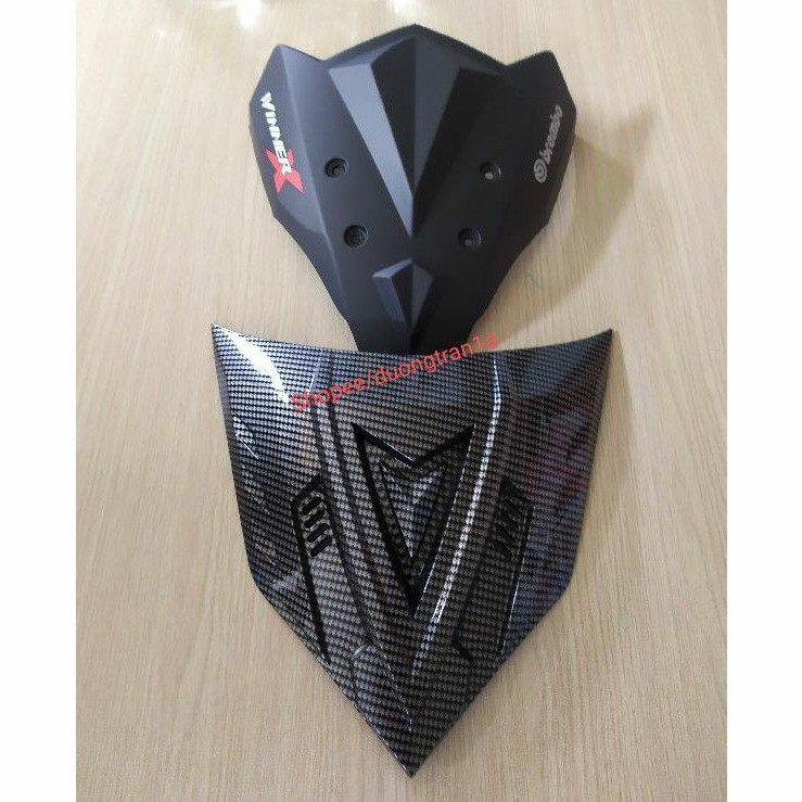 Bộ 2 món Mão đen nhám và nạ cacbon