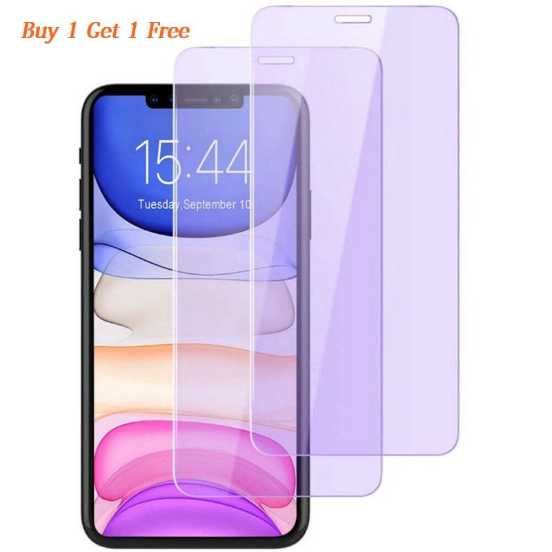 [Buy 1 Get 1 Free] for iPhone 11 Pro X XS Max XR Anti-blue Real Tempered Glass Screen Protector