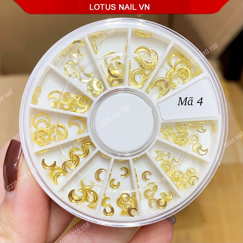 Phụ kiện charm trang trí móng Hàn Quốc khay tròn