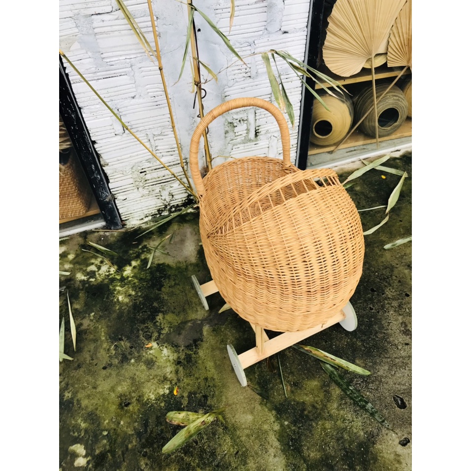 Props - Phụ kiện chụp hình siêu xinh cho các studio - Xe đẩy bằng mây