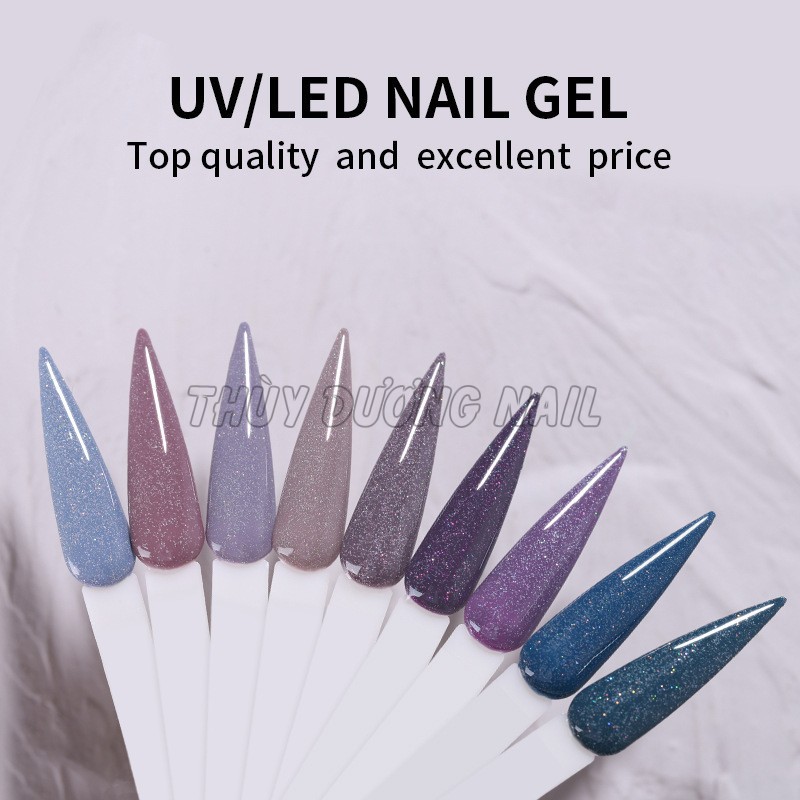 Sơn gel AS chính hãng chai đỏ mã A23 (nhũ giả bột) 15ml