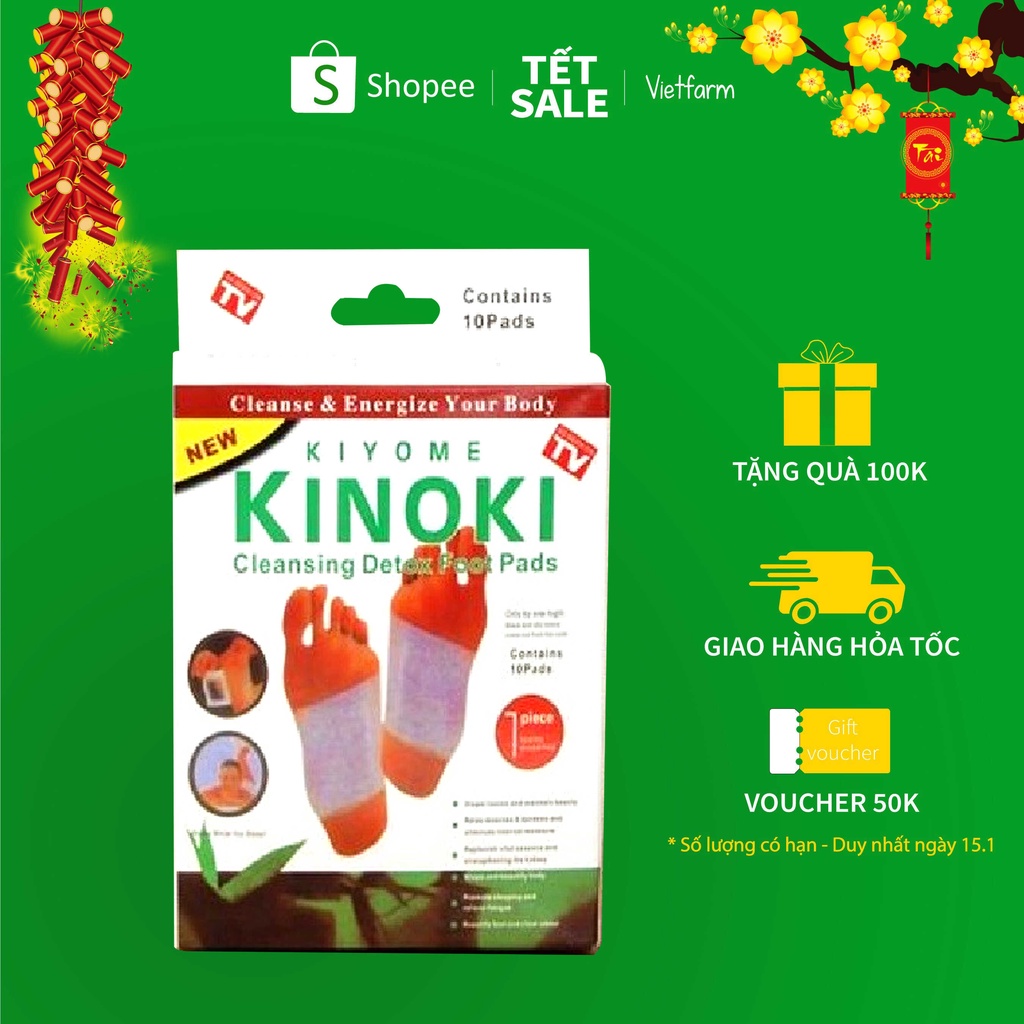 Miếng dán chân thải độc Kinoki hàng Nhật Bản ( 20 miếng / 1 hộp )