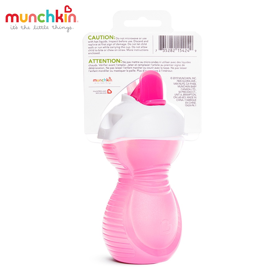 Cốc tập uống CL Munchkin có ống hút silicone MK15424