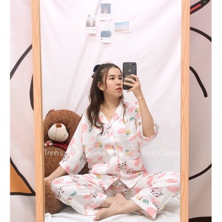 Đồ bộ pijama cánh dơi lụa mango form freesize mặc siêu mát ko bí ko nóng [ hình shop chụp ]