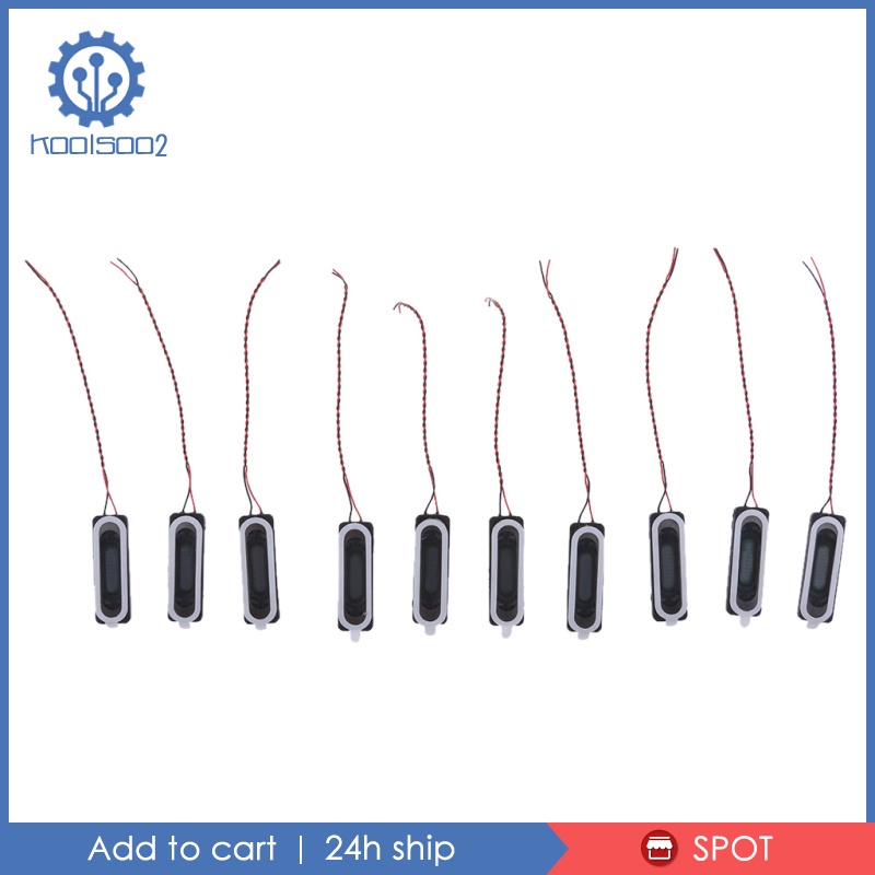 Set 10 loa hình chữ nhật 1W kích cỡ 28x9mm trở kháng 8ohm