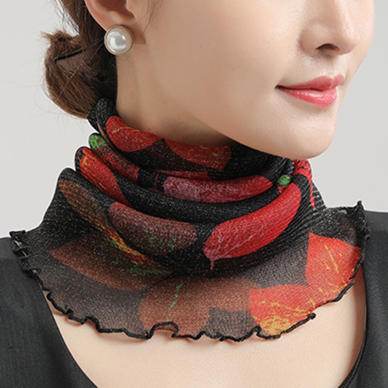 Khăn Quàng Cổ Hình Vuông Cỡ Nhỏ Bằng Lụa Phong Cách Vintage Thanh Lịch Thời Trang Cho Nữ