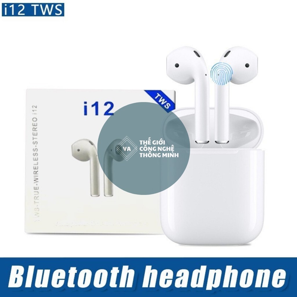 Tai nghe bluetooth i12 TWS cảm biến vân tay không dây thông minh | BigBuy360 - bigbuy360.vn