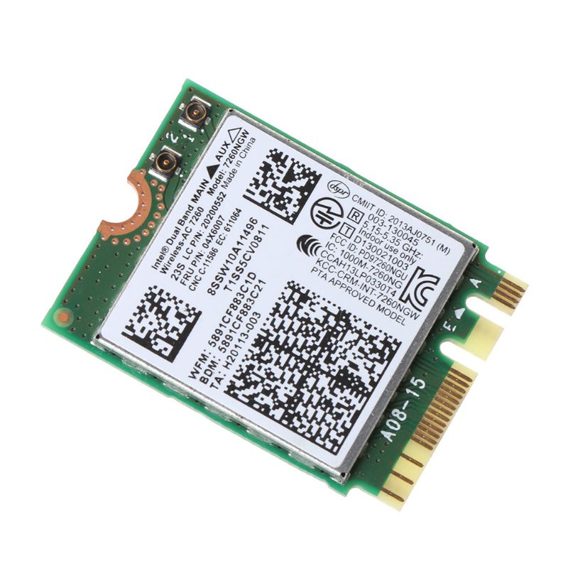 Mô Đun Thẻ Wifi Băng Tần Kép Không Dây 7260 7260ngw NGFF Pcie Wlan ThinkPad X240 T440 T540P L440 5G AC FRU