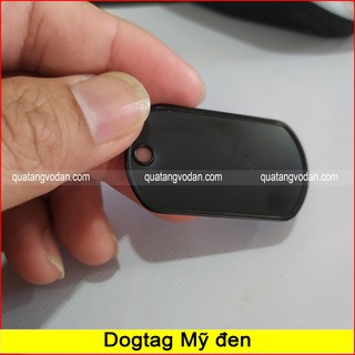 Mặt thẻ bài dogtag Mỹ (đen)