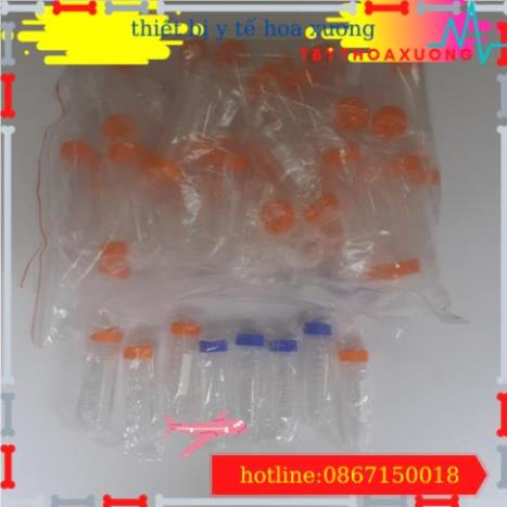 Com Bo 100 Ống Falcon 50ml - Ống Ly Tâm 50ml Nắp Vặn, Đáy Nhọn Tiệt Trùng Từng Cái