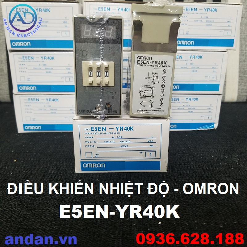 Bộ điều khiển nhiệt độ Omron E5EN, Đồng hồ điều khiển nhiệt độ, Đồng hồ nhiệt E5EN-YR40K