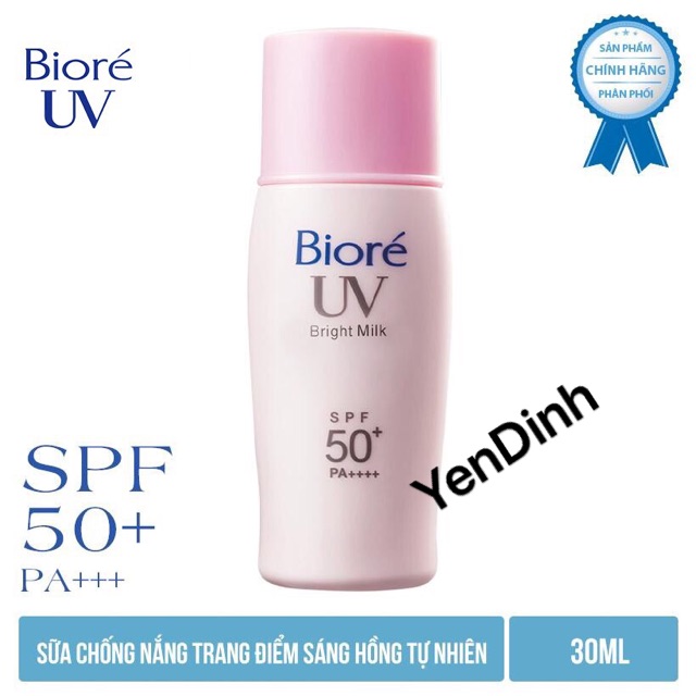 Kem chống nắng nâng tông Biore Perfect Bright Milk SPF50