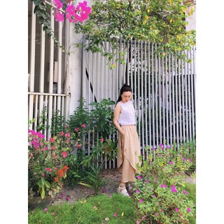 Quần linen culottes 2 lớp xoè
