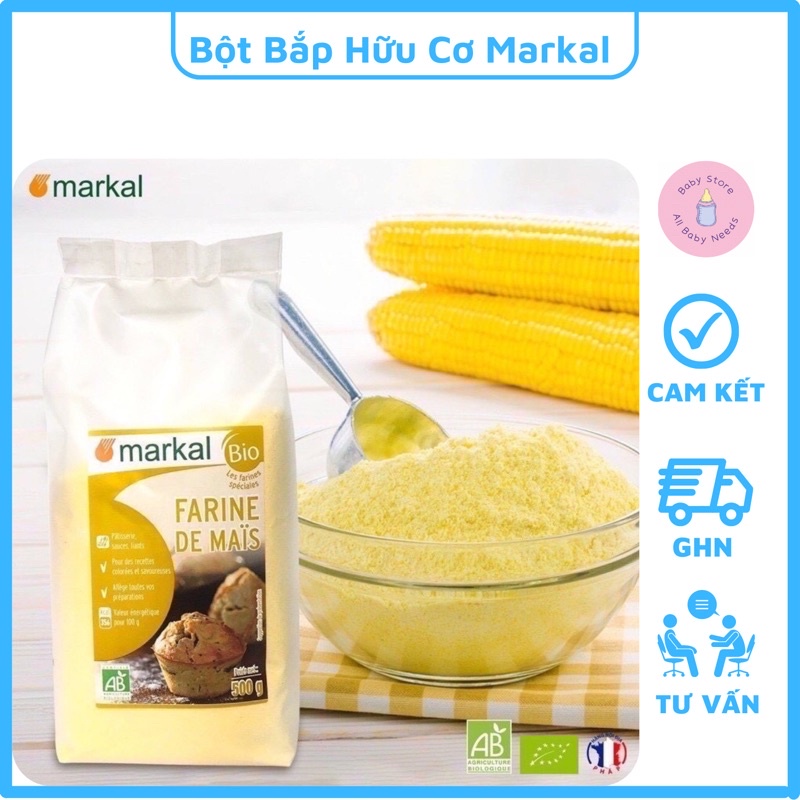 Bột Bắp Hữu Cơ Markal Làm Bữa Phụ Cho Bé Ăn Dặm