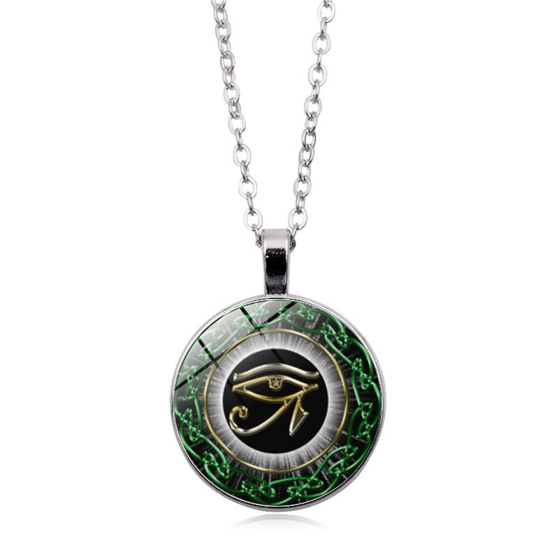 Weiweijewelry/Mặt dây chuyền bằng đá quý của nam giới Vòng cổ Bùa thần Horus Ai Cập cổ đại