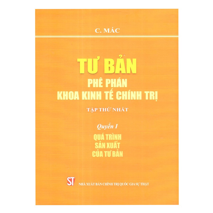 Sách Combo Bộ Tư Bản - Phê Phán Khoa Kinh Tế Chính Trị Các Mác  ) Trọn Bộ 4 Quyển - Tái Bản 2022