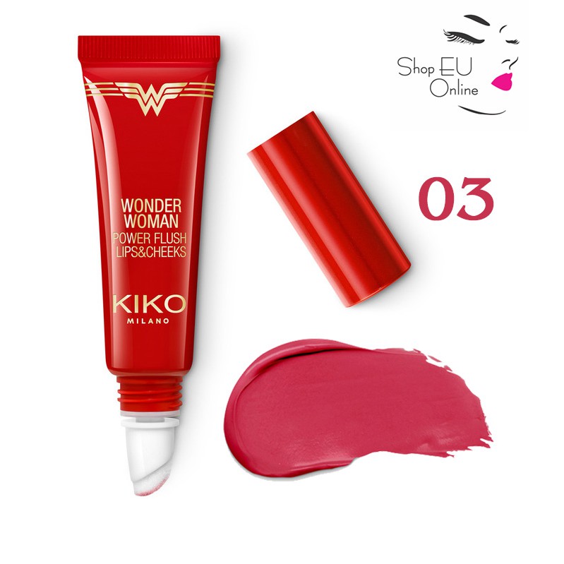 Son môi &amp; má hồng Kiko - Wonder Woman Power Flush Lips&amp;Cheeks