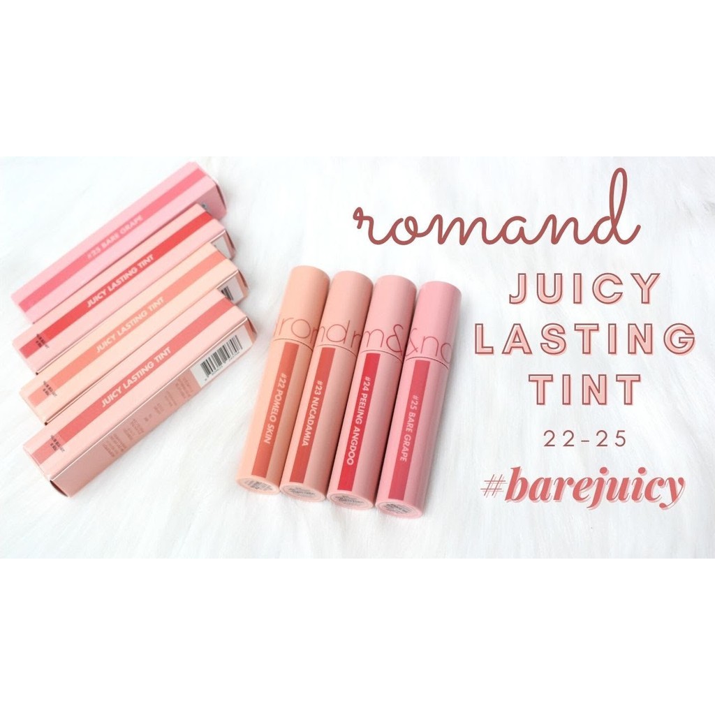 [New][4 Màu Mới 18-25] Son Tint Lì Romand Juicy Lasting Tint Chuẩn Auth