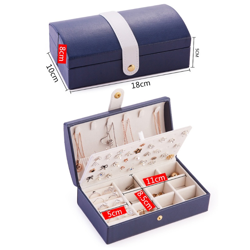 Hộp Đựng Trang Sức Giả Da 2 Tầng Chống Thấm Nước