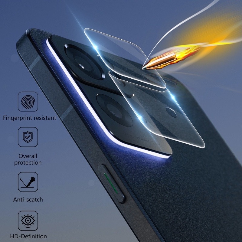 Miếng Dán Bảo Vệ Camera Sau Điện Thoại Chống Sốc Màu Đen Cho OPPO Reno 7Z 7 Pro 5G