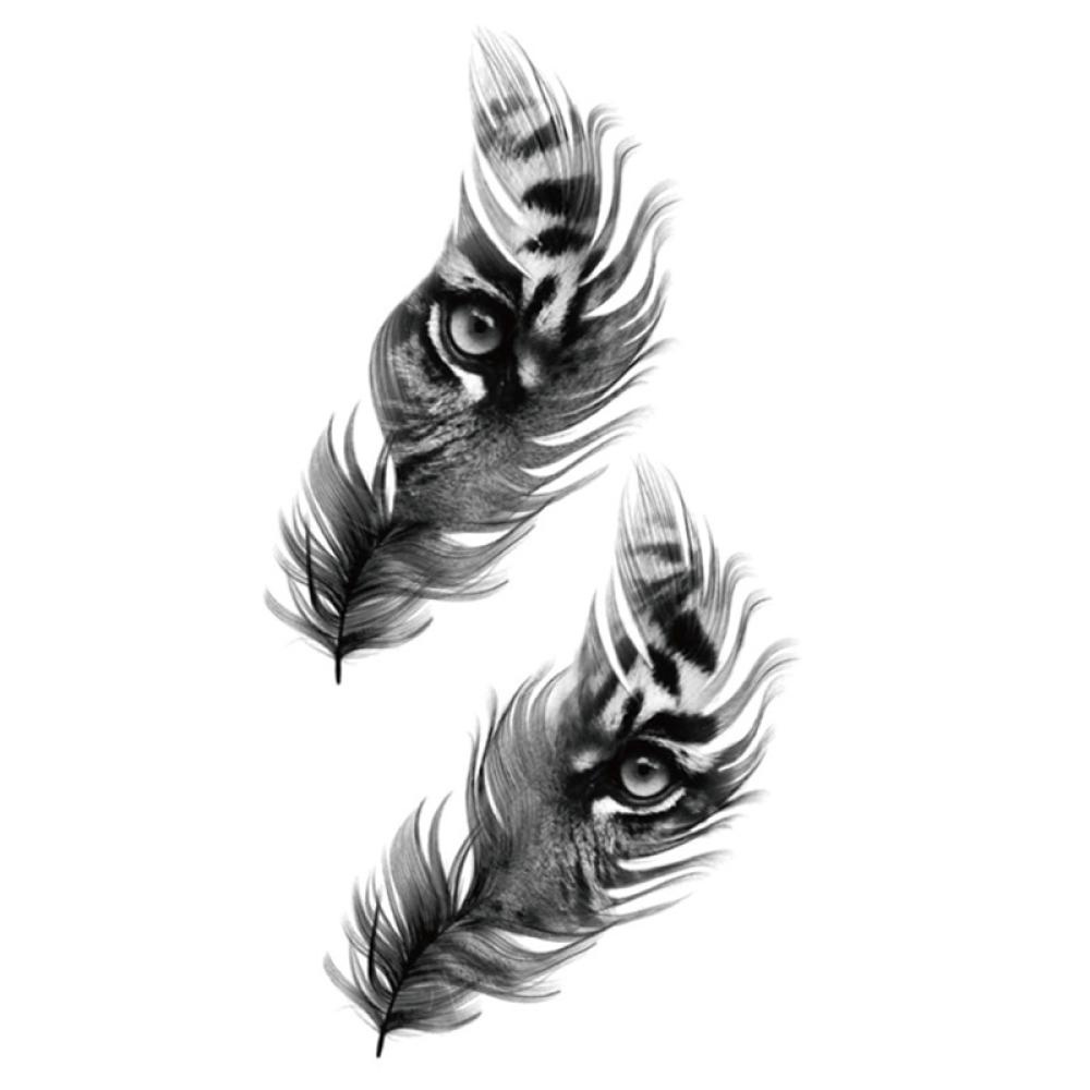 Hình Xăm Dán Tạm Thời Chống Nước Lâu Trôi Màu Đen Tươi Tắn Dành Cho Nam Và Nữ E4V6