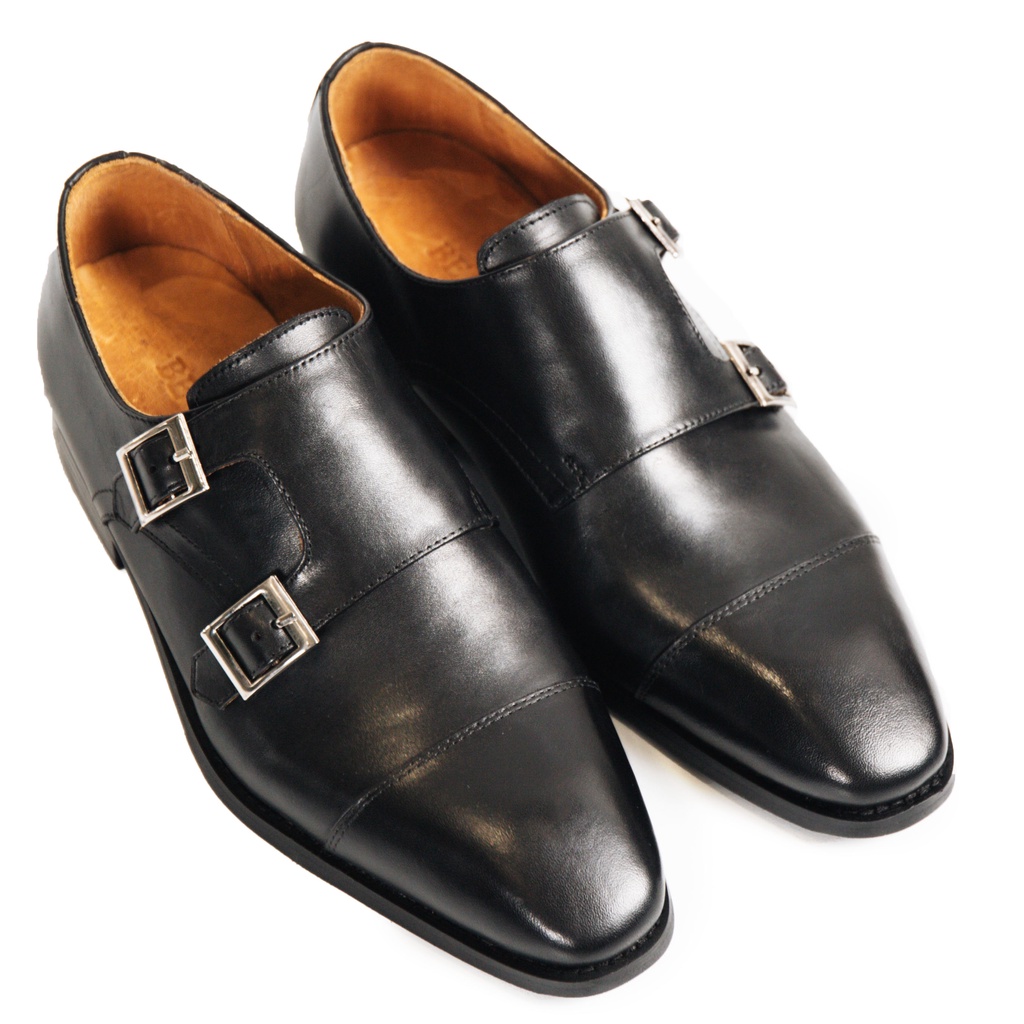 [Mã LT200 giảm 200K đơn 699K] Giày Tây Cao Cấp DOUBLE MONK STRAP - Da Bò Ý Lót Trong Da Bò Mộc - Thương hiệu Be Classy