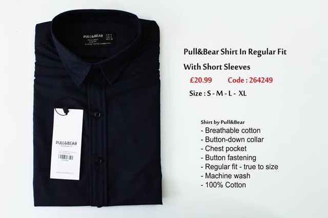 SƠ MI TAY NGẮN PULL & BEAR LỤA | BigBuy360 - bigbuy360.vn