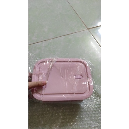 Hộp thuỷ tinh chia 2 ngăn mang cơm văn phòng