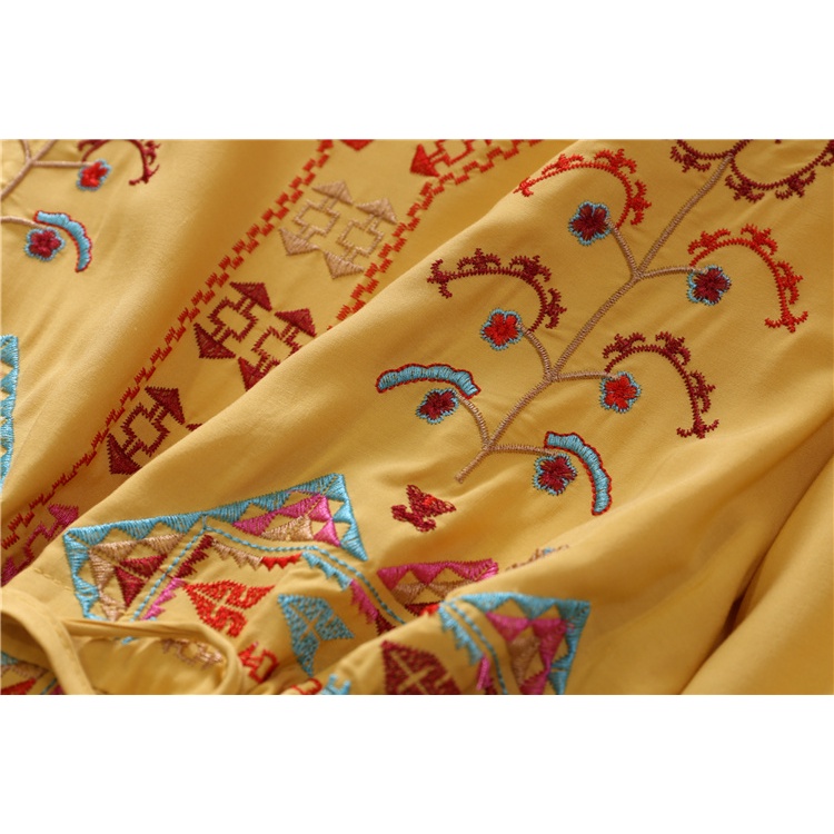 Ảnh thật đầm váy maxi thêu phong cách boho thanh lịch dễ thương