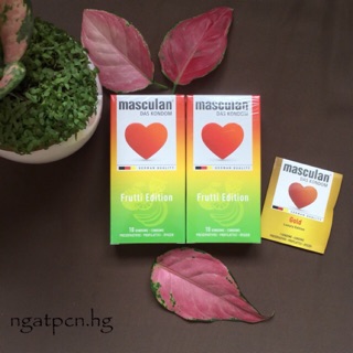 Combo 2 hộp bao cao su masculand frutti edition 3 mùi hương + 3 màu sắc hộp 10 cái
