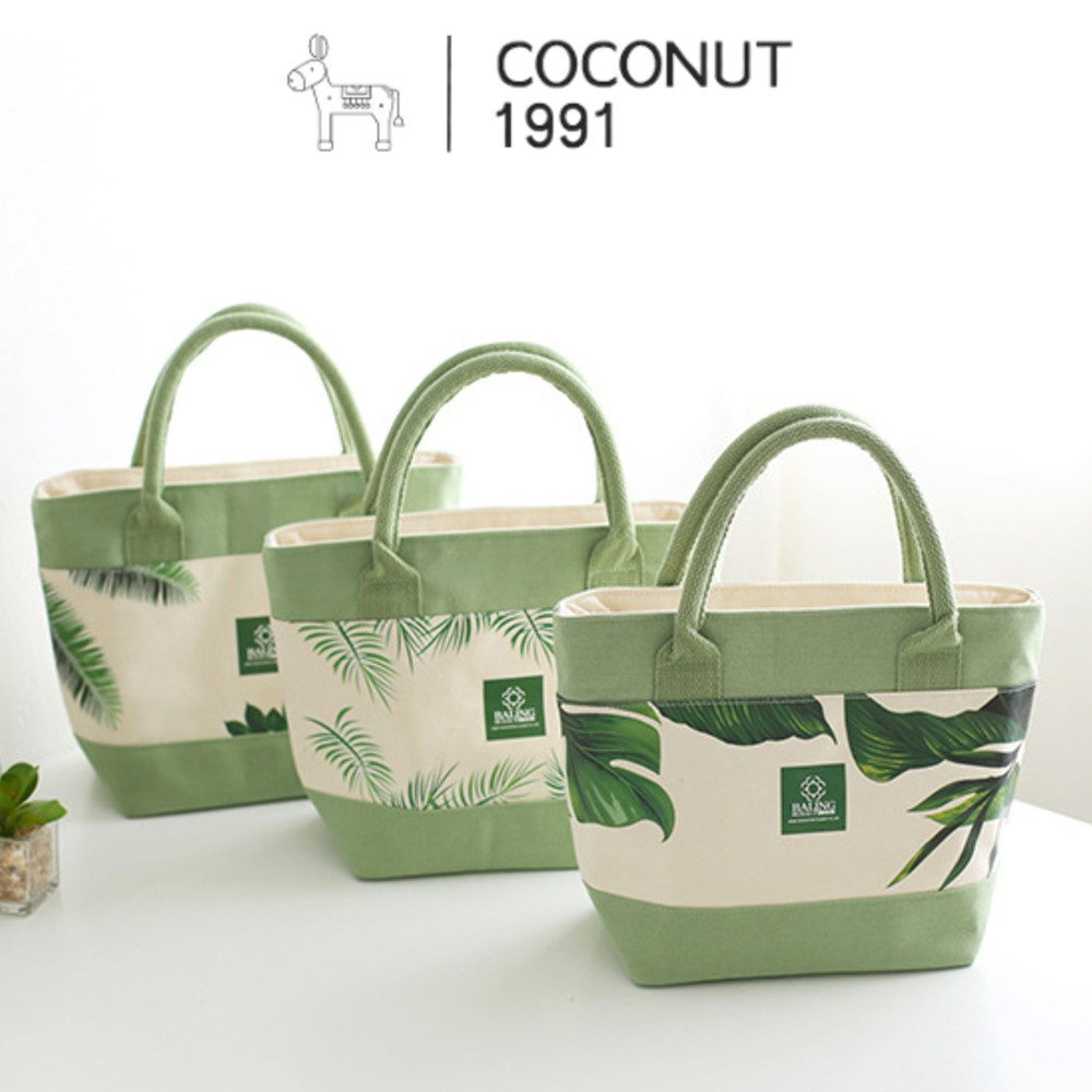 Túi đựng hộp cơm, thức ăn giữ nhiệt cao cấp vải Canvas, chống thấm nước, chống thấm dầu, dung tích lớn