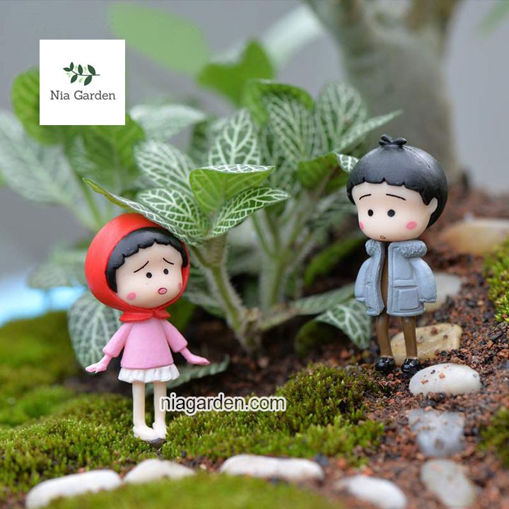Tiểu cảnh cô bé Maruko trang trí cây cảnh, bể cá, terrarium - N5