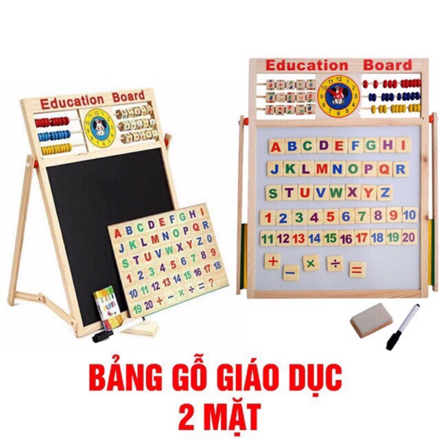 Bảng gỗ giáo dục 2 mặt
