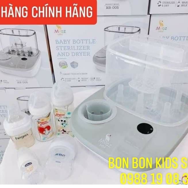 [Bảo Hành 1 đổi 1]Máy Hâm Nước Pha Sữa - Máy Hâm Sữa-Tiệt Trùng- Sấy Khô Bình Sữa Đa Năng Chính Hãng Moaz Bebe MB005.