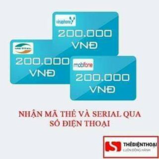 Combo 5 thẻ 200K viettel/vina/mobi