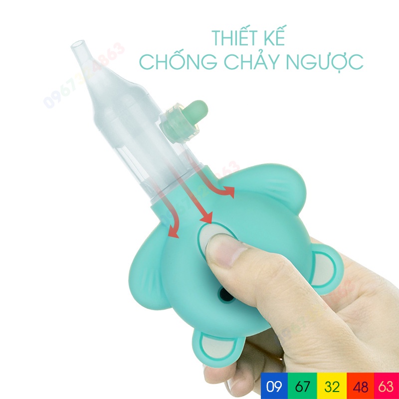 Hút mũi GẤU kèm nhíp gắp rỉ mũi có hộp đựng cho bé