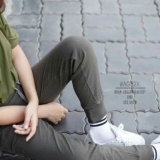 Jogger kaki trơn