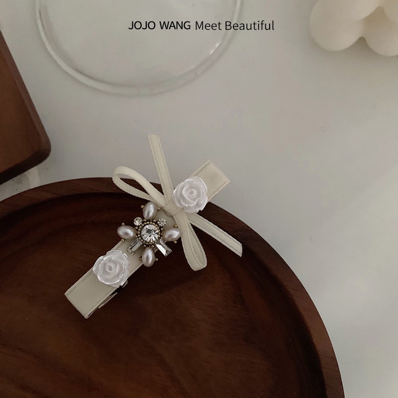 Kẹp Tóc Đính Ngọc Trai Lãng Mạn Cho Nữ