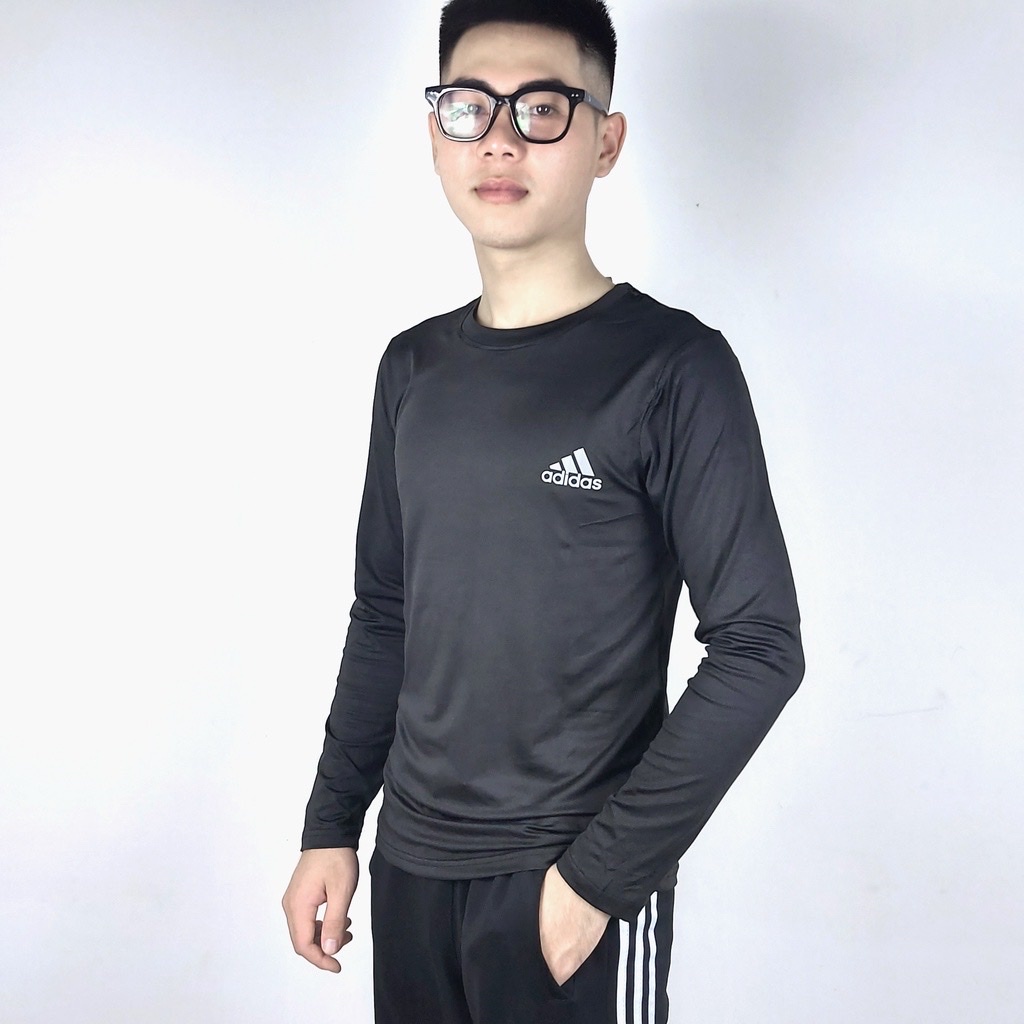 Áo thun nam tay dài ADS , áo giữ nhiệt thể thao nam màu sắc trẻ trung năng động DA03