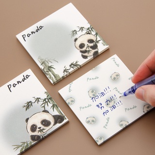 Set 50 Giấy Ghi Chú mini Hình Gấu Trúc Dễ Thương Phong Cách Trung Quốc Chống Dính Tiện Dụng Cho Học Sinh